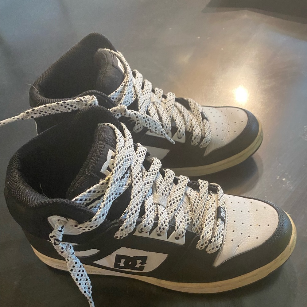 Womens DC sneakers . Size 8.5. Black and white